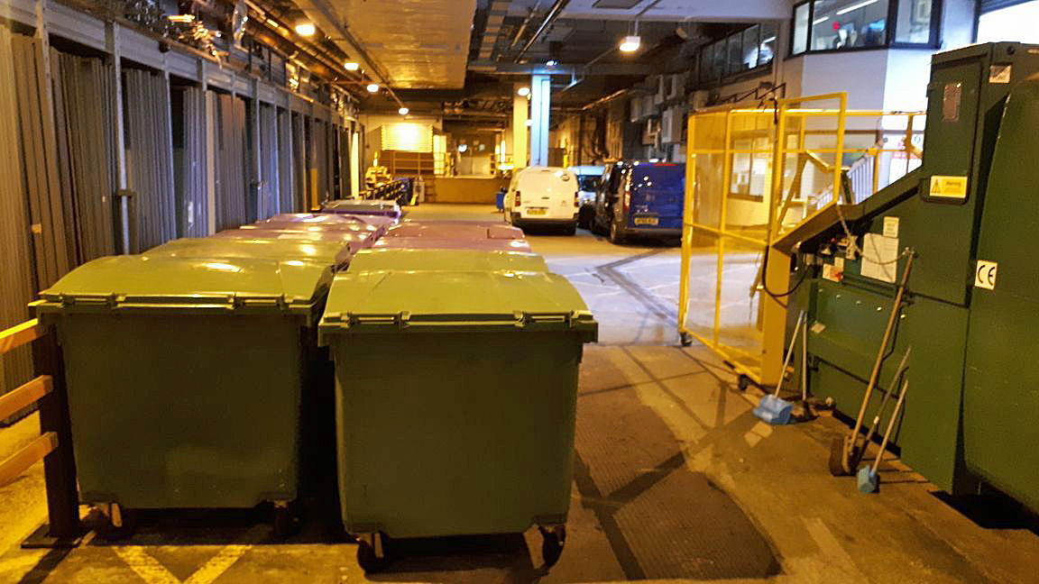Waste Bins Ready for Weighing