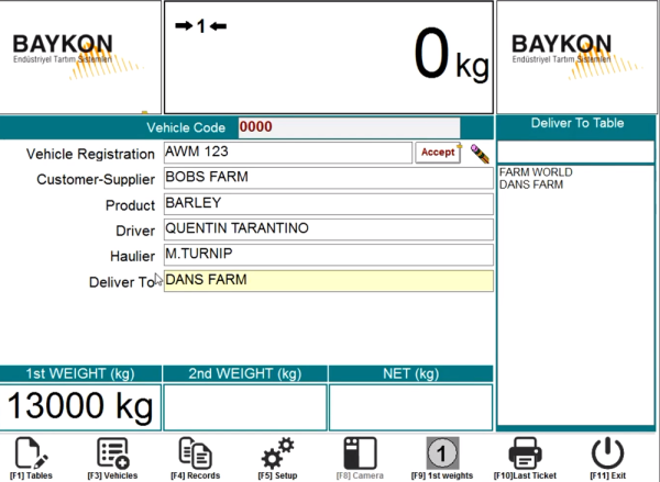 Baykon BWB Weighbridge PC Software