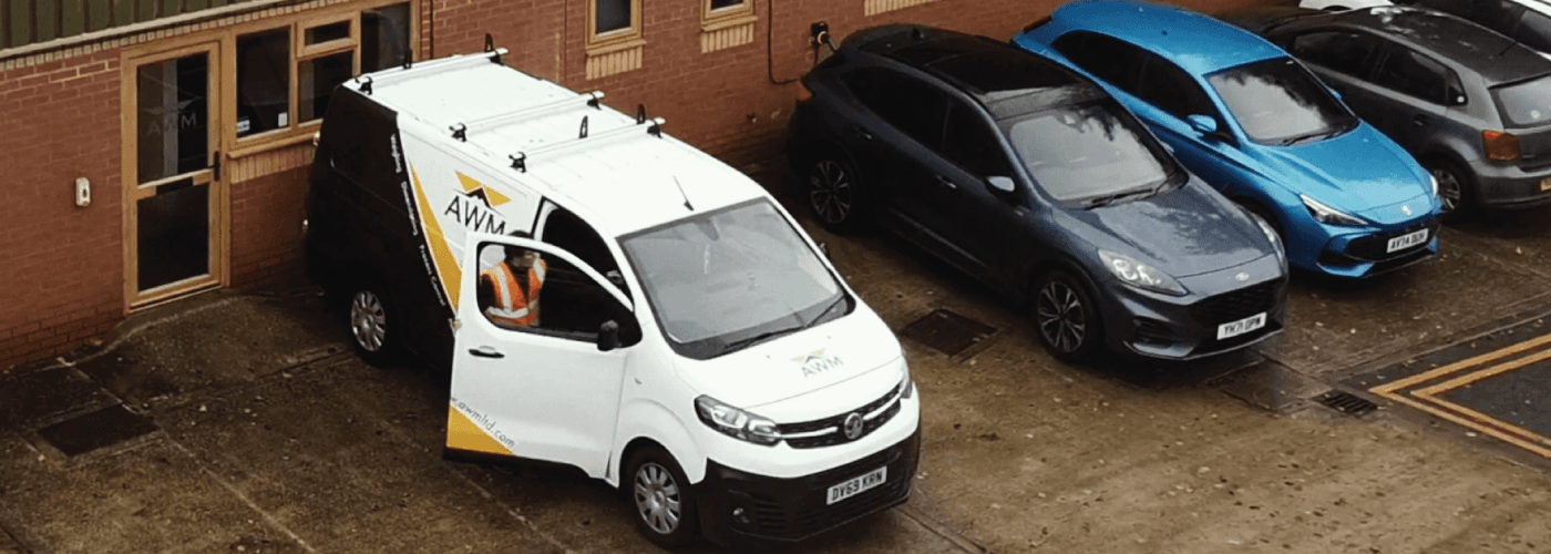 AWM vaxhaull van outside AWM building